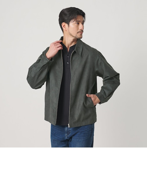 【WEB限定 WARDROBE SMART】スエードライク ジップ ブルゾン