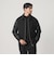 【WEB限定 WARDROBE SMART】ブラックメルトン レザーライク ジップ ブルゾン
