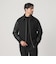 【WEB限定 WARDROBE SMART】ブラックメルトン レザーライク ジップ ブルゾン