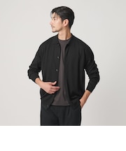 【WEB限定 WARDROBE SMART】マシーンウォッシャブル ウールミックス ポロカラーニット ジャケット