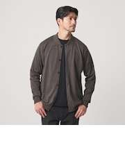 【WEB限定 WARDROBE SMART】マシーンウォッシャブル ウールミックス ポロカラーニット ジャケット