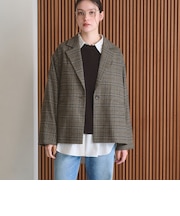 【WEB限定 Wardrobe DAILY MINIMAL】テーラード チェック ジャケット