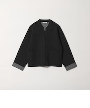【WEB限定 Wardrobe DAILY MINIMAL】バイカラー ジップ カーディガン