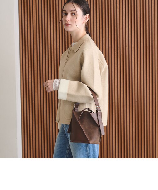 【WEB限定 Wardrobe DAILY MINIMAL】バイカラー ジップ カーディガン