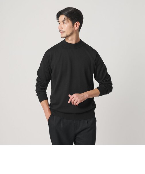【WEB限定 WARDROBE SMART】マシーンウォッシャブル ウールミックス ジャケット クルーネック ニット