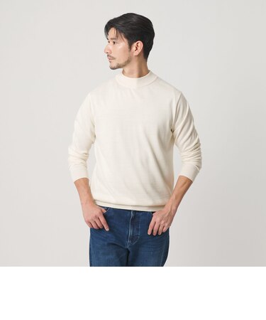 【WEB限定 WARDROBE SMART】マシーンウォッシャブル ウールミックス ジャケット クルーネック ニット