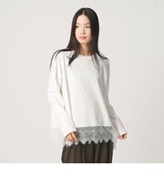 レースコンビ ロングスリーブ カットソー