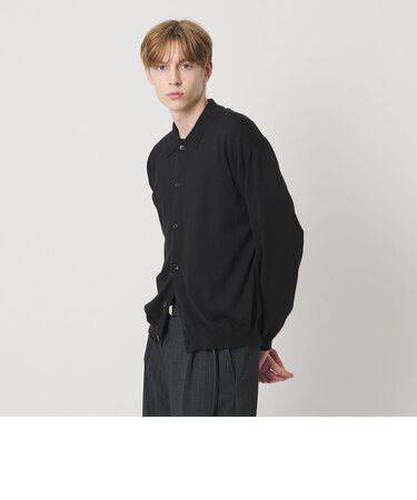コットン カシミヤ ニット ポロカラー ジャケット ウォッシャブル