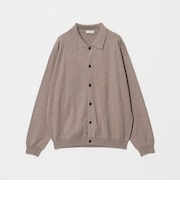 コットン カシミヤ ニット ポロカラー ジャケット ウォッシャブル