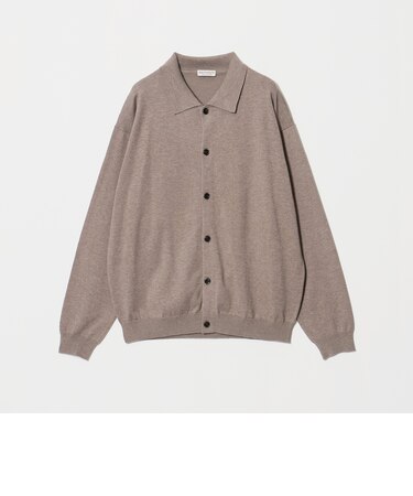 コットン カシミヤ ニット ポロカラー ジャケット ウォッシャブル