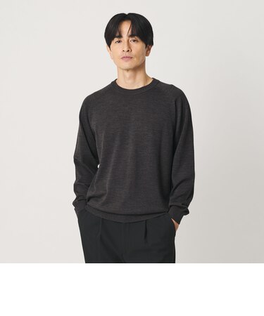 SUPER130 ウール クルーネック ニット ウォッシャブル