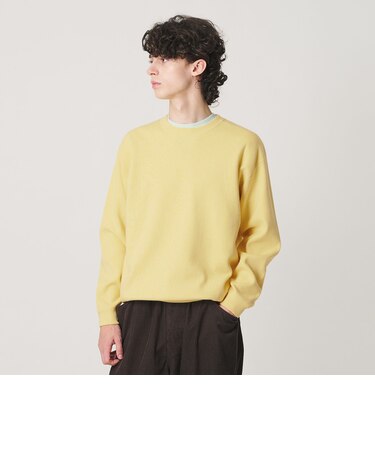 コットン カシミヤ ミラノリブ スウェットライク ニット