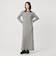 【WEB限定 Wardrobe DAILY MINIMAL】リブニット フレアワンピース