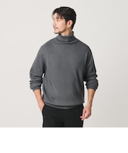 【WEB限定 WARDROBE SMART】マシーンウォッシャブル ウールミックス アゼ タートルネック