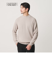 【WEB限定 WARDROBE SMART】マシーンウォッシャブル ウールミックス アゼ モックネック