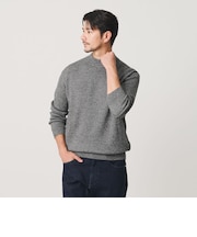 【WEB限定 WARDROBE SMART】マシーンウォッシャブル ウールミックス アゼ モックネック