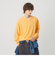 ミンク フィニッシュ ウール Vネック ニット