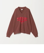 【別注】＜Collegiate Pacific＞プリント Vネック スウェットプルオーバー