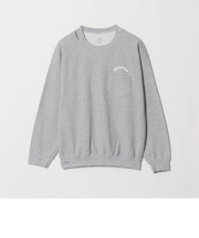 <Charcoal>ダメージ&プリント スウェットプルオーバー