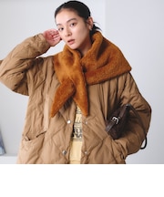 トライアングル フェイクファー インサート マフラー