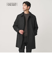 【WEB限定 WARDROBE SMART】 ソフトツイード チェック バルカラー コート