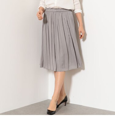 CS monableマットサテンギャザースカート