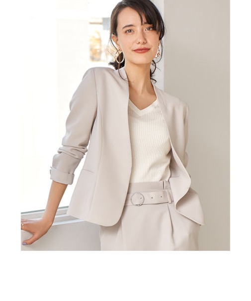 [手洗い可能/レックスツイル] ◆D ノーラペルジャケット