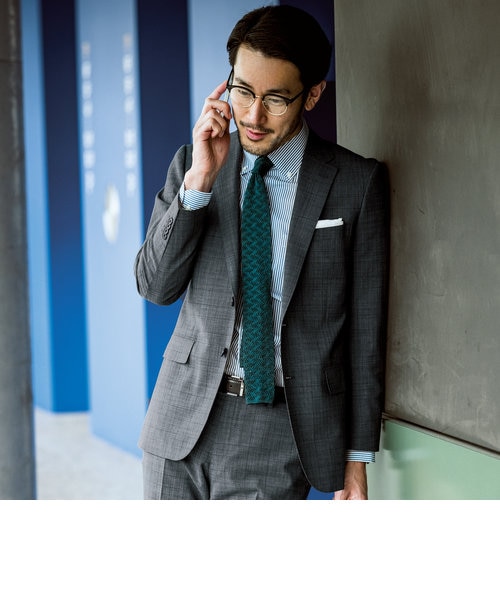 TW グレンチェック 2ボタン RV NT HP- ジャケット＜COOL SUIT