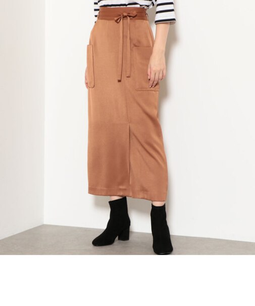 NFC サテン ロング タイトスカート