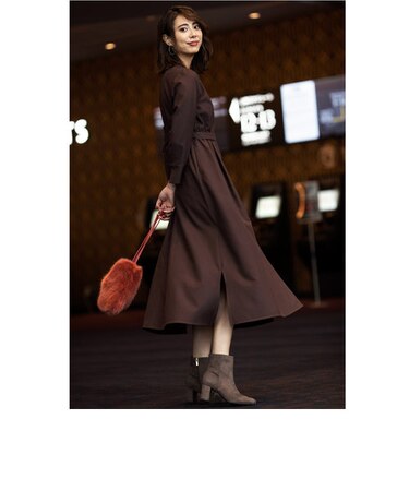 KFC カシュクール スリット ワンピース