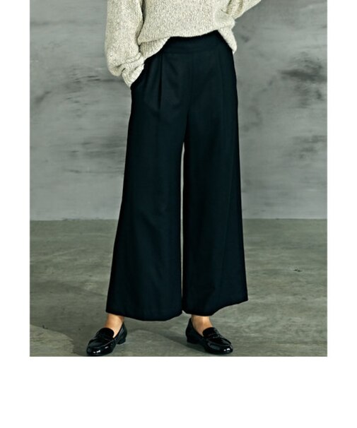 ◆FM サキソニー ハイウエスト ワイド パンツ