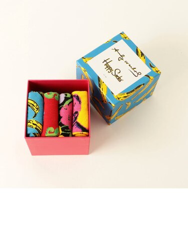 【WEB限定】［ハッピーソックス］Happy Socks Andy Warhol BOX ソックス / 4足セット