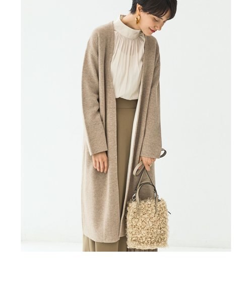 FFC ダブルフェイス ロング カーディガン　ガウン　ニットコート UNITED ARROWS green label relaxing - FFC ダブルフェイス ロング