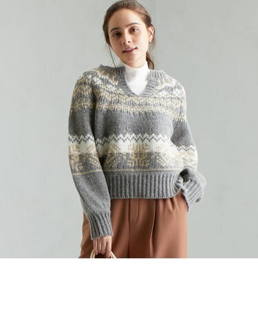 SC ジャカード ラグラン ニット