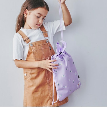 〔別注〕MEI（メイ）シューズバッグ/ ライラック 花柄