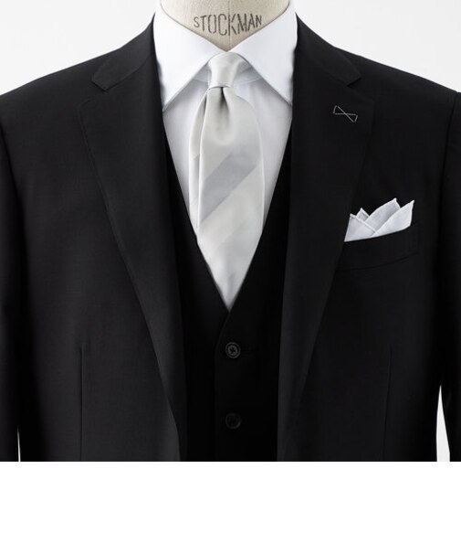 GLR シルク フォーマル 8.0cm ストライプ ネクタイ