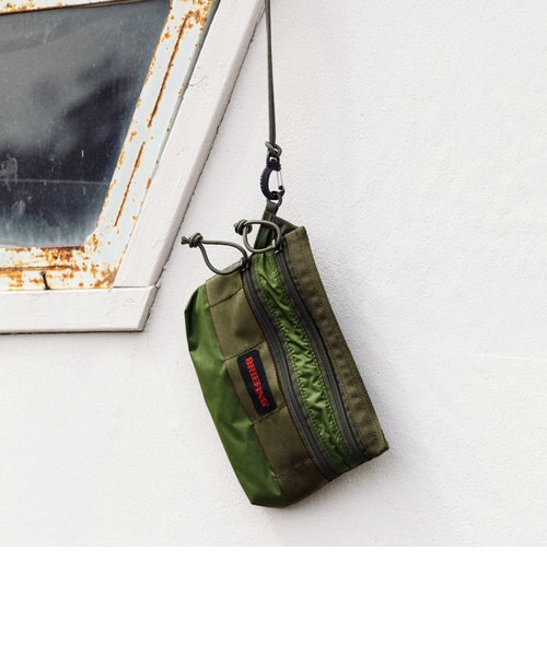 BRIEFING オリーブグリーン 別注】＜BRIEFING×green label relaxing＞UR FLA ネック ポーチ