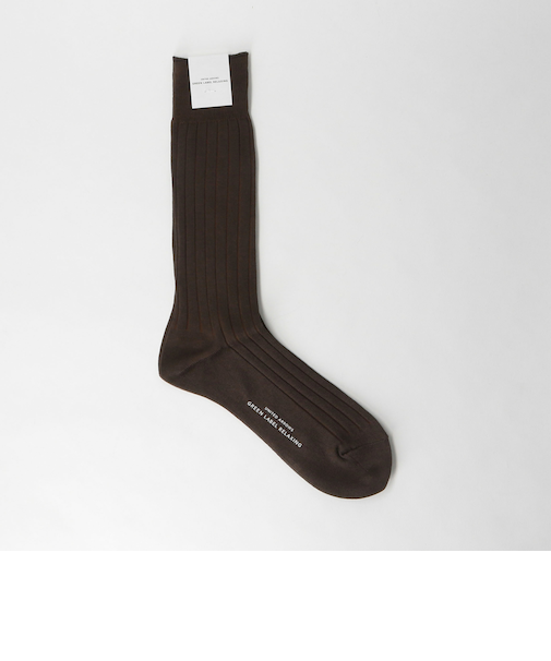 シルケット リブ ソックス