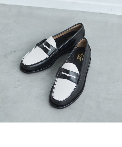 【WEB限定】＜G.H.BASS＞ LARSON BLACK&WHITE ローファー