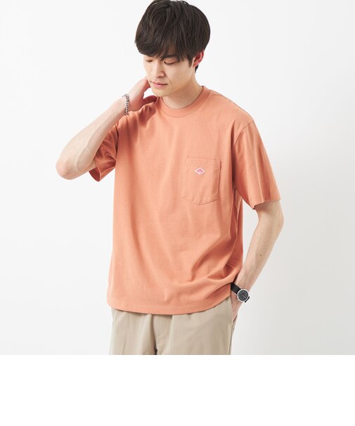 <DANTON>ロゴ ポケット ソリッド Tシャツ