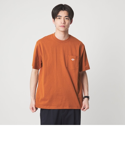 <DANTON>ロゴ ポケット ソリッド Tシャツ
