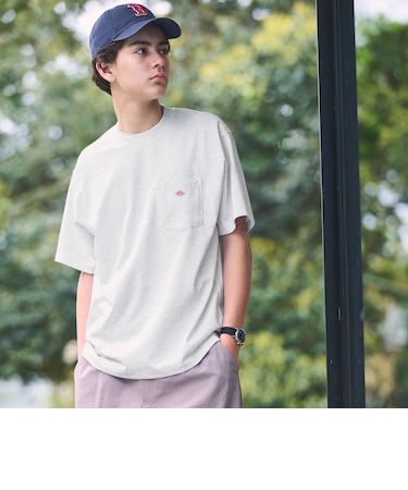 ＜DANTON＞ロゴ ポケット ソリッド Tシャツ
