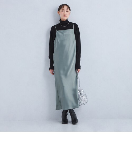 ロングワンピース グリーンレーベル green label 美味し ノースリーブ 