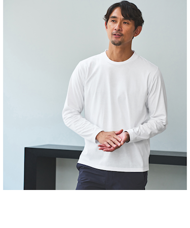 【WEB限定】JUST fit ジャケイン クルーネック 長袖 Tシャツ -吸水速乾・抗菌-