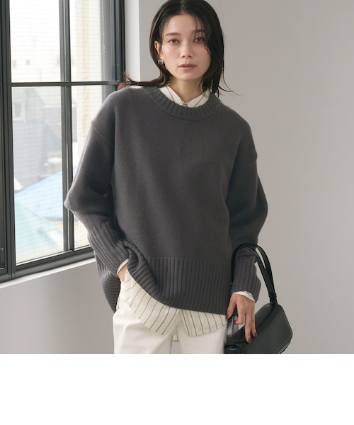 ⭐️BRIEFING Mサイズ ライトグレー セーター WR ニット ブルゾン(アウター(ブルゾン、ウインド、ジャケット