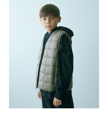 ＜TAION＞ベーシック Vネックボタン インナーダウンベスト / キッズ  140cm-150cm