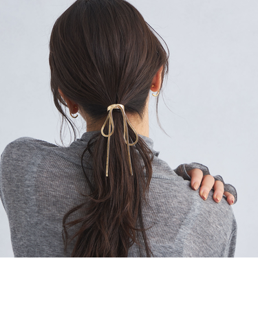 【WEB限定】メタルリボン ヘアカフ