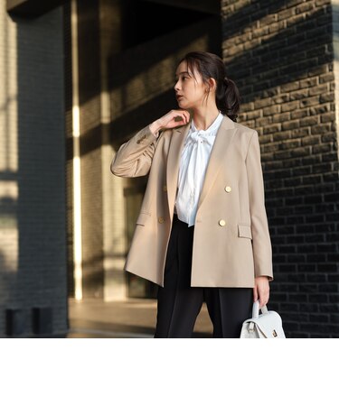 MYNE 2WAY SHORT KNIT/BEIGE（2WAYヘムチュールモールニット(S(140cm 