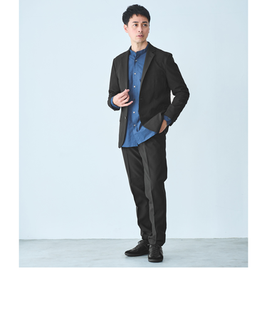 【WEB限定】JUST fit ドライPEスリムセットアップ ジャケット＆パンツ -吸水速乾・防シワ-