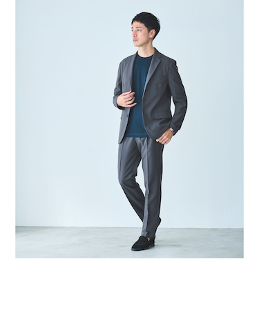 【WEB限定】JUST fit ドライPEスリムセットアップ ジャケット＆パンツ -吸水速乾・防シワ-
